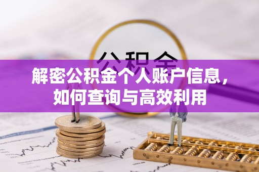 全椒解密公积金个人账户信息，如何查询与高效利用
