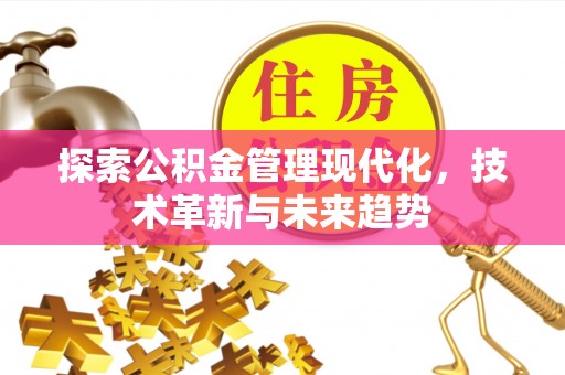 全椒探索公积金管理现代化，技术革新与未来趋势