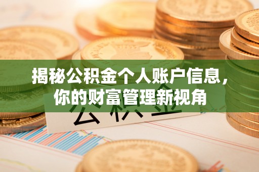 全椒揭秘公积金个人账户信息，你的财富管理新视角