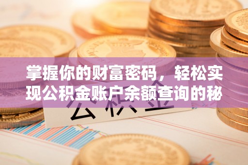 全椒掌握你的财富密码，轻松实现公积金账户余额查询的秘诀